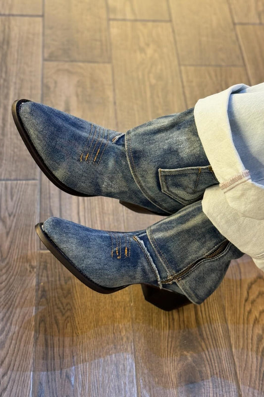 TRIBAL DENIM BOOTS /30°