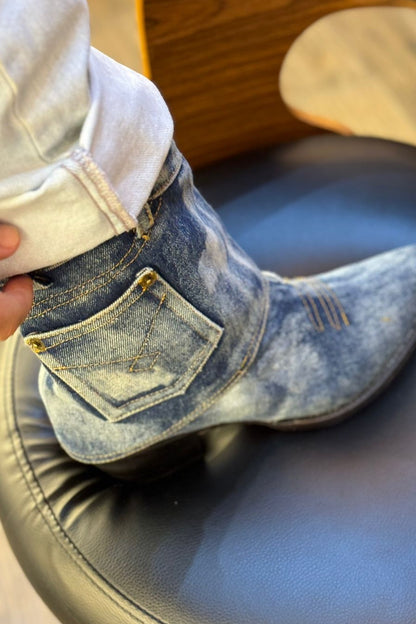 TRIBAL DENIM BOOTS /30°